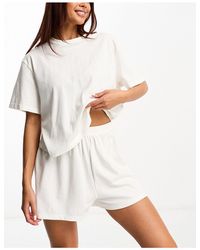 Lacoste - – loungewear – pyjama aus shorts und t-shirt - Lyst