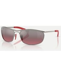 Ray-Ban - Rb3819M Scuderia Ferrari Collection Oval Polarised Sunglasses With Lens - Lyst