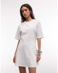 Monki - Contoured T-shirt Mini Dress - Lyst