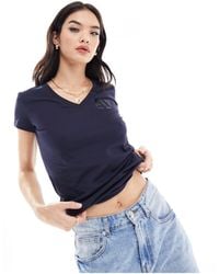 Armani Exchange - V-neck Slim Fit T-shirt - Lyst