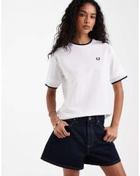 Fred Perry - Tipped Mesh Pique T-Shirt - Lyst