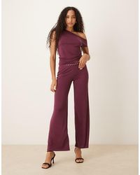 Motel - Danika Studded Waistband Slouchy Trousers - Lyst