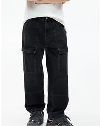 Pull&Bear - – weit geschnittene cargo-jeans - Lyst