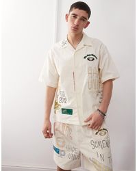 Aape By A Bathing Ape - Aape By A Bathing Ape Multi Logo College Short Sleeve Shirt - Lyst