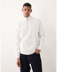 ASOS - Essential Quarter Zip Sweatshirt - Lyst