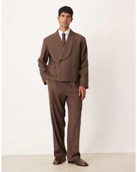 ASOS - Pantalon Met Wijde Pijpen Van Jacquard - Lyst