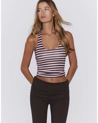 Stradivarius - Racer-neck Top - Lyst