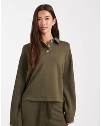 Vero Moda - Super Soft Polo Sweat Top Co-ord - Lyst