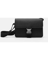 Pull&Bear - Borsa A Tracolla Nera Con Fibbia - Lyst