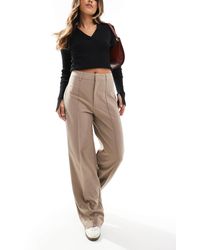 Pull&Bear - Straight Leg Tailored Trousers With Front Seam - Lyst