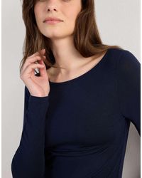 Intimissimi - Long-Sleeved Boat-Neck Micromodal Top - Lyst