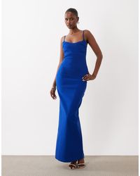 Vesper - Bengaline Ruched Strappy Cami Maxi Dress - Lyst