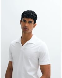 Mango - Split Collar T-shirt - Lyst