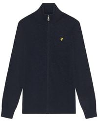 Lyle & Scott - Mid Knits Lambswool Blend Zip Through Cardigan - Lyst