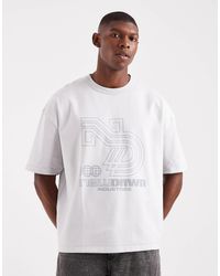 ASOS - – premium – kastiges oversize-t-shirt aus interlock - Lyst