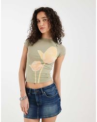 Motel - Tiona Blurry Lily Print Top - Lyst