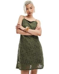 Vero Moda - Square Neck Lace Cami Mini Dress - Lyst