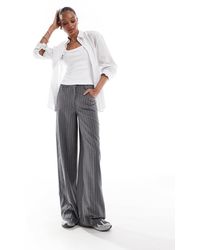 ASOS - Asos design tall - pantalon dad décontracté rayé avec 5 poches - Lyst