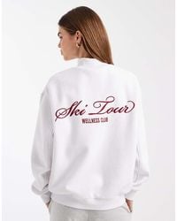 Cotton On - Plush Mock Neck Sweatshirt With Ski Tour Graphic - Lyst