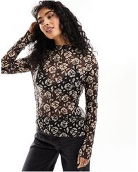 & Other Stories - Long Sleeve Mesh Top - Lyst