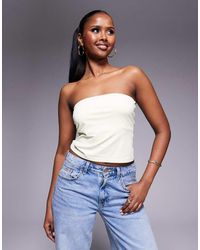 ASOS - Premium Polyamide Slinky Bandeau Top - Lyst