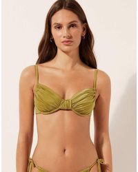 Calzedonia - Fuller Bust Balconette Bikini Top Shiny Satin - Lyst