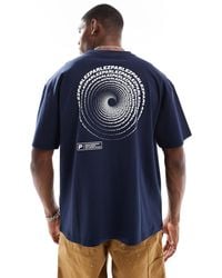 Parlez - Luna Short Sleeve Oversized Logo T-Shirt With Back Print - Lyst