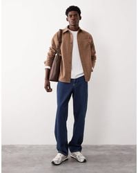 ASOS COLLECTIVE - Chemise oversize en laine mélangée - marron - Lyst