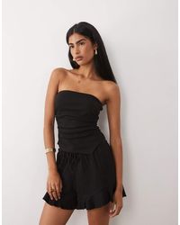 ASOS - Mix & Match Cotton Crinkle Asymmetric Bandeau Top - Lyst