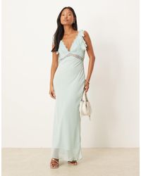 ASOS - Asos design petite – midi-trägerkleid aus chiffon - Lyst