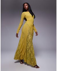 ASOS Maxi Dress With Long Sleeve And Circle Trim | Lyst Canada
