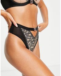 Curvy Kate - Scantilly By Lovers Knot Embroidered Lace Thong - Lyst