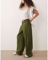 Aware - High Waisted Pleat Front Trousers - Lyst