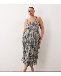 Pretty Lavish Curve - Ruffle Midaxi Dress - Lyst
