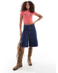 Cotton On - Lyocell Wide Denim Jort - Lyst
