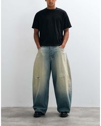 Weekday - Wide Leg Balloon Fit baggy Jeans With Drop Crotch And Distressed Detail - Lyst