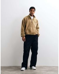 ASOS - Extreme Oversized Quarter Zip Fleece With Embroidery - Lyst