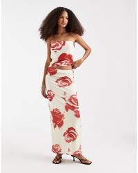 JJXX - Mesh Maxi Skirt With Flower Print - Lyst
