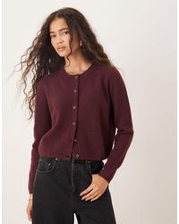 Jdy - Crew Neck Cardigan With Wool - Lyst