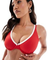 Hollister - Curvy Plunge Underwire Bikini Top - Lyst