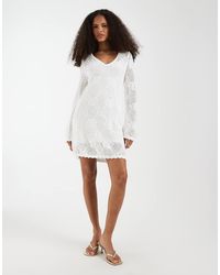 Gap - V-Neck Pointelle Mini Dress - Lyst