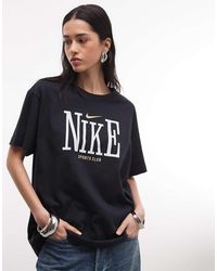 Nike - Camiseta Negra Extragrande Con Estampado Gráfico Classic De - Lyst