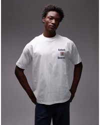 Carhartt - Camiseta Blanca De Corte Suelto Schooling Heart De - Lyst