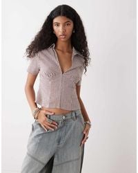 Collusion - Fitted Short Sleeve Shirt - Lyst