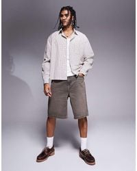 ASOS - Longer Length Denim Jorts - Lyst
