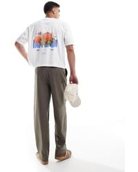 ASOS - Boxy Oversized T-shirt With Floral Graphic - Lyst