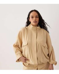 ASOS - Asos Design Curve Modal Blend Utility Funnel Neck Bubble Shacket - Lyst