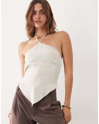 ASOS - Satin Halter Neck Top - Lyst