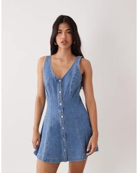 GOOD AMERICAN - – ärmelloses mini-jeanskleid - Lyst