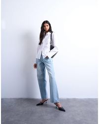 TOPSHOP - Ember Low Rise Straight Leg Jean - Lyst